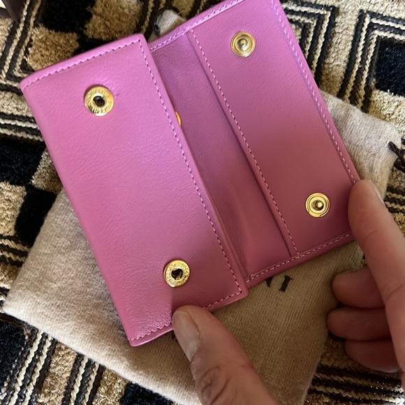 Pink leather 4 KEY HOLDER New. Made in Italy. Original dust bag. Cellerini - Picture 2 of 4